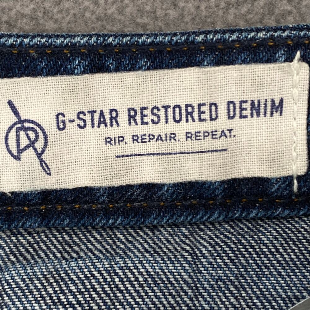 G Star Arc 3D Low Boyfriend Restored Denim Jean Womens 28 Raw Hems Distressed - Picture 11 of 16